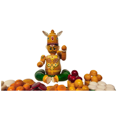 Kumbhakarna with Sweets – Etikoppaka Wooden Lacquerware