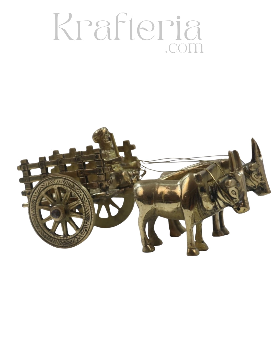 Premium Brass Bullock Cart – Ideal for Gifting & Collectors