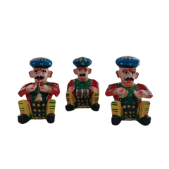 Set of 6 Handcrafted Rajasthani Musician Statues | Ethnic Home Decor