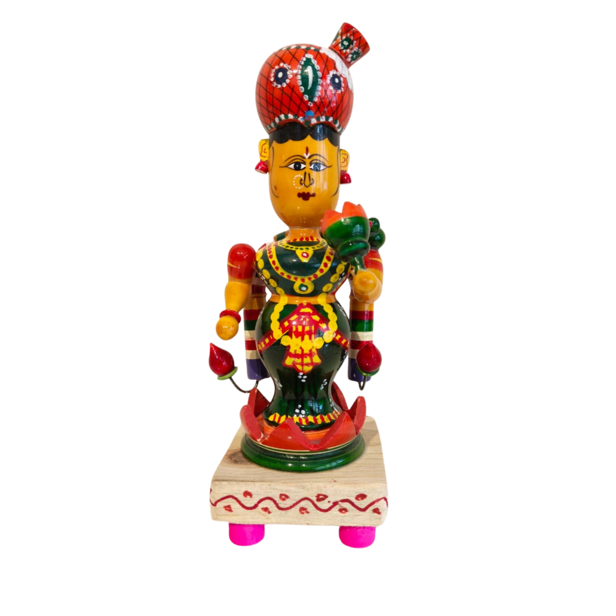 Graceful Etikoppaka Goddess Lakshmi – Wooden Idol of Auspiciousness