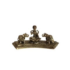 Auspicious Brass Gajalakshmi Idol with Two Elephants – Divine Sculpture