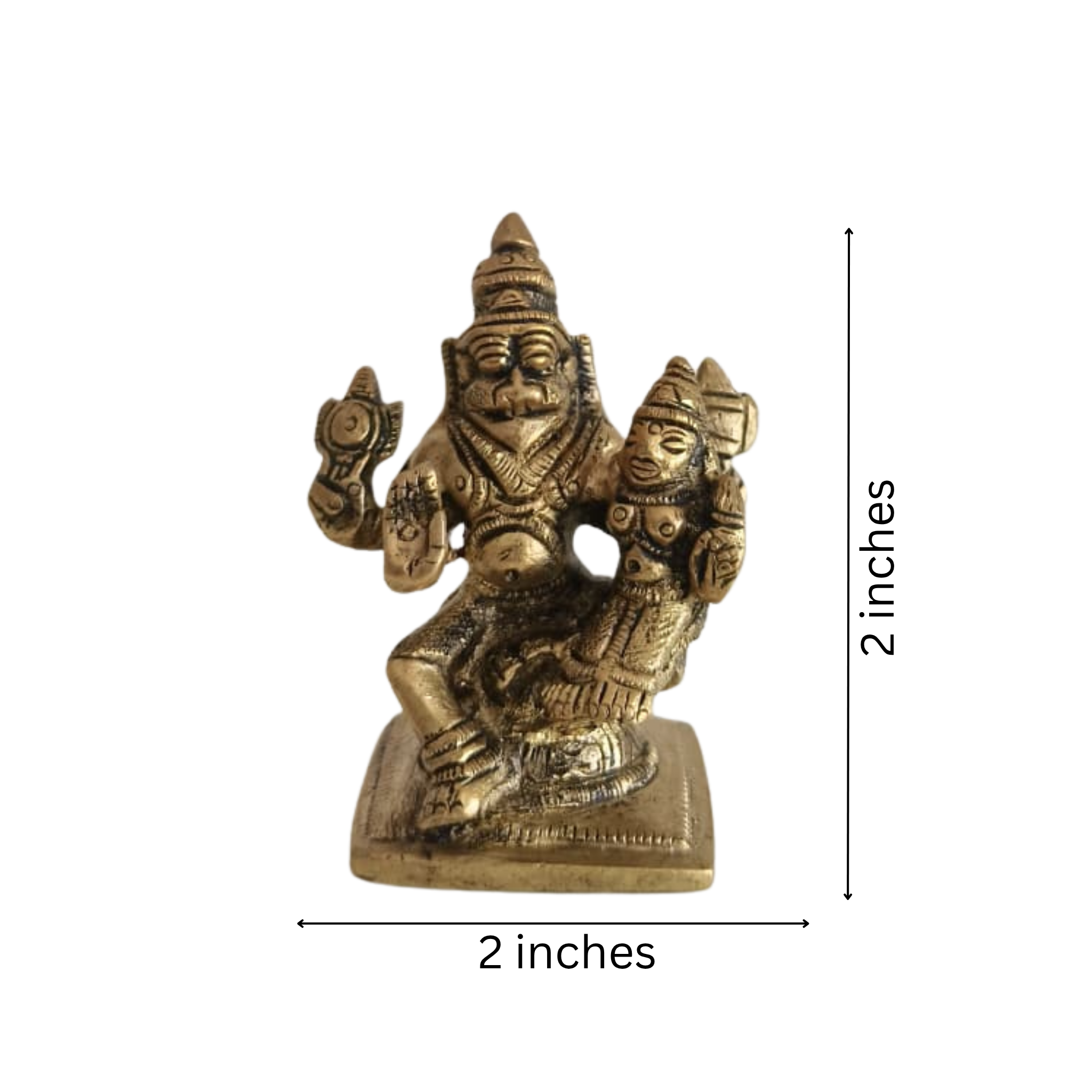 Brass Idol of Lord Narasimha (Man-Lion Avatar of Vishnu)