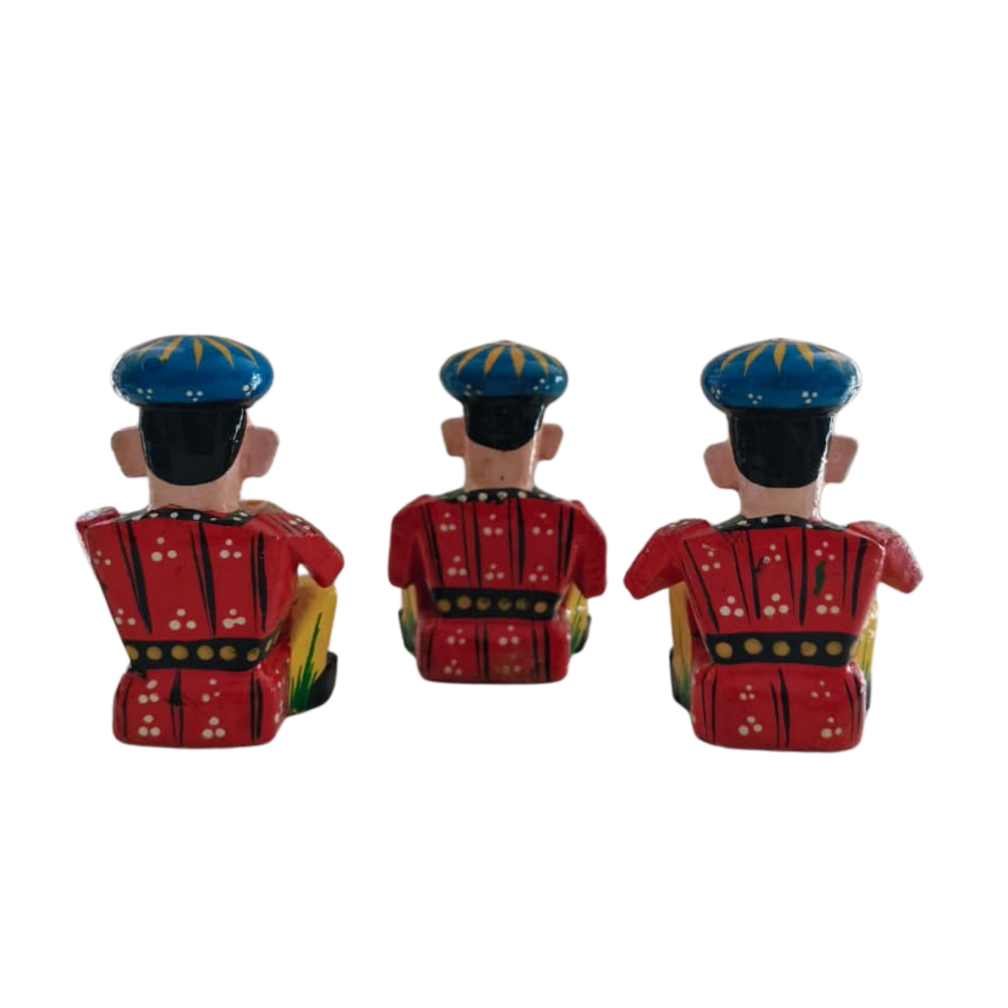 Set of 6 Handcrafted Rajasthani Musician Statues | Ethnic Home Decor