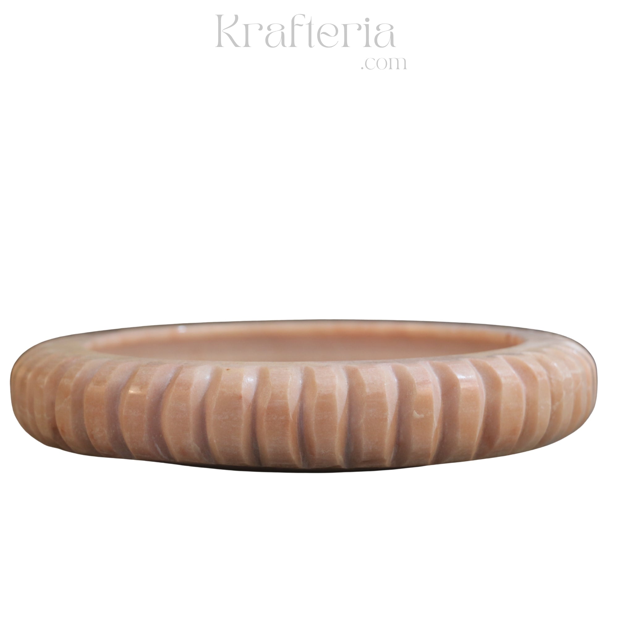 Handcrafted Marble Urli – Shallow Decorative Bowl