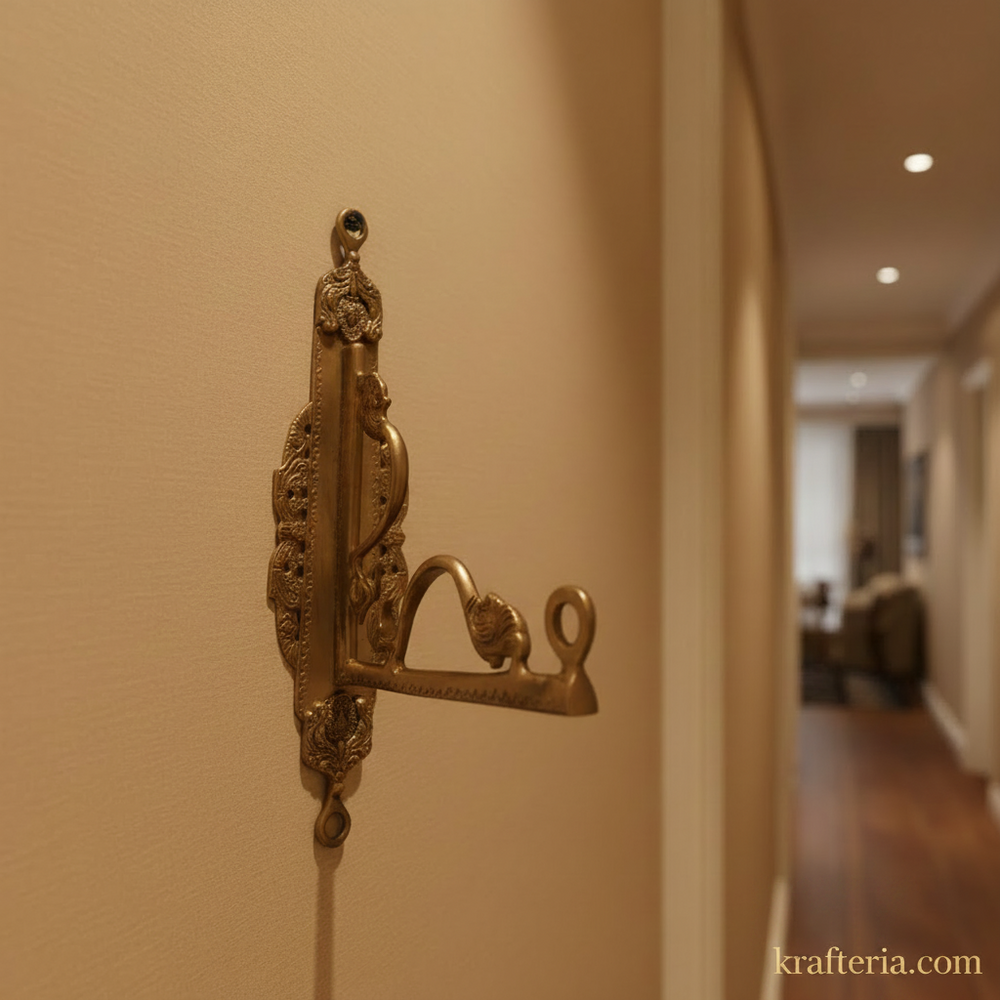 Brass Peacock Wall Hanging Hook | Decorative Wall Mount Décor   Brass Artwork