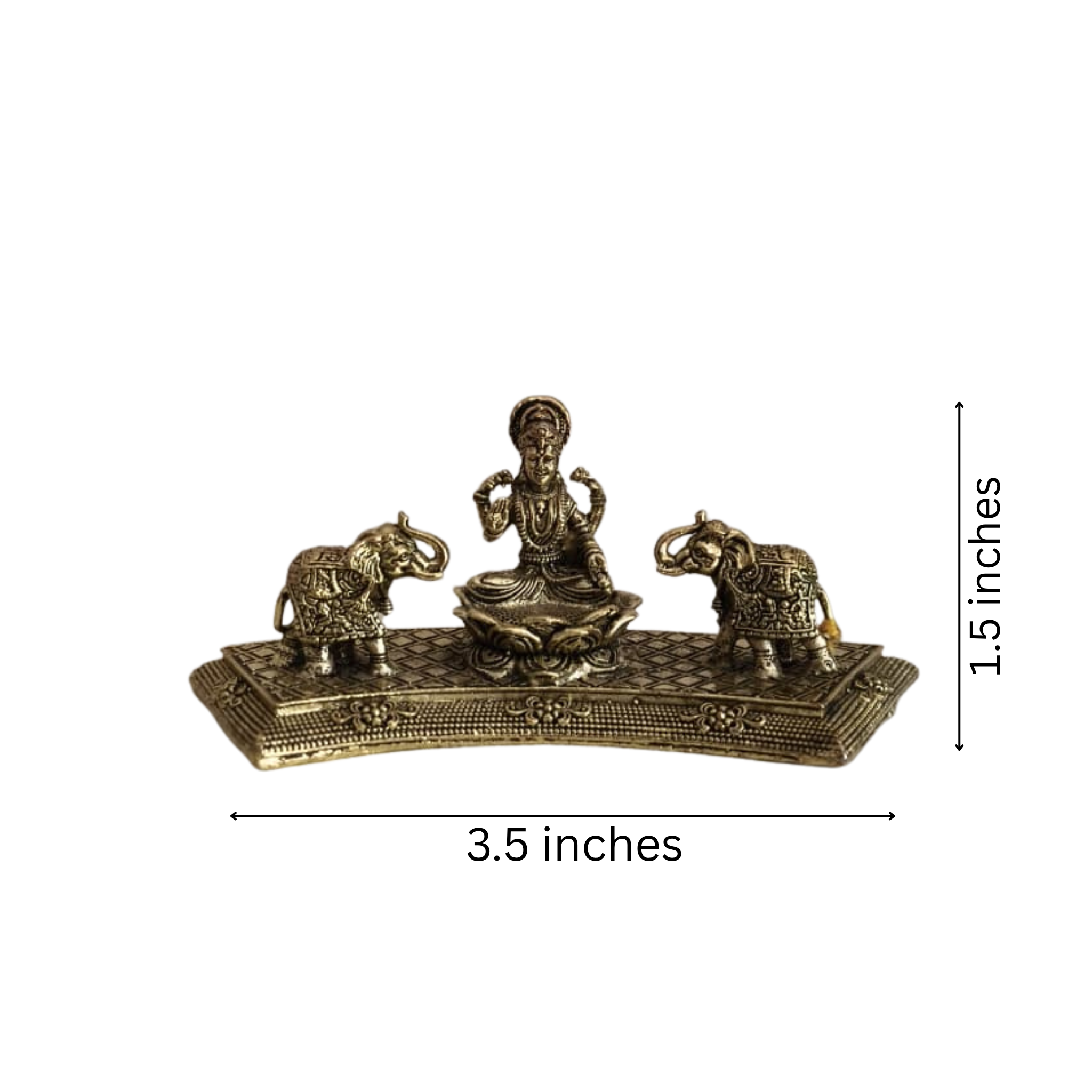 Auspicious Brass Gajalakshmi Idol with Two Elephants – Divine Sculpture