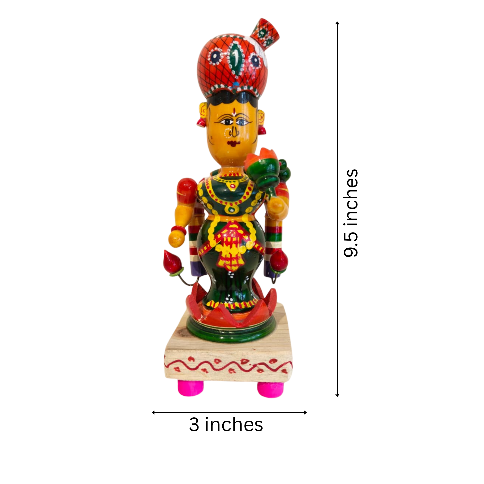 Graceful Etikoppaka Goddess Lakshmi – Wooden Idol of Auspiciousness
