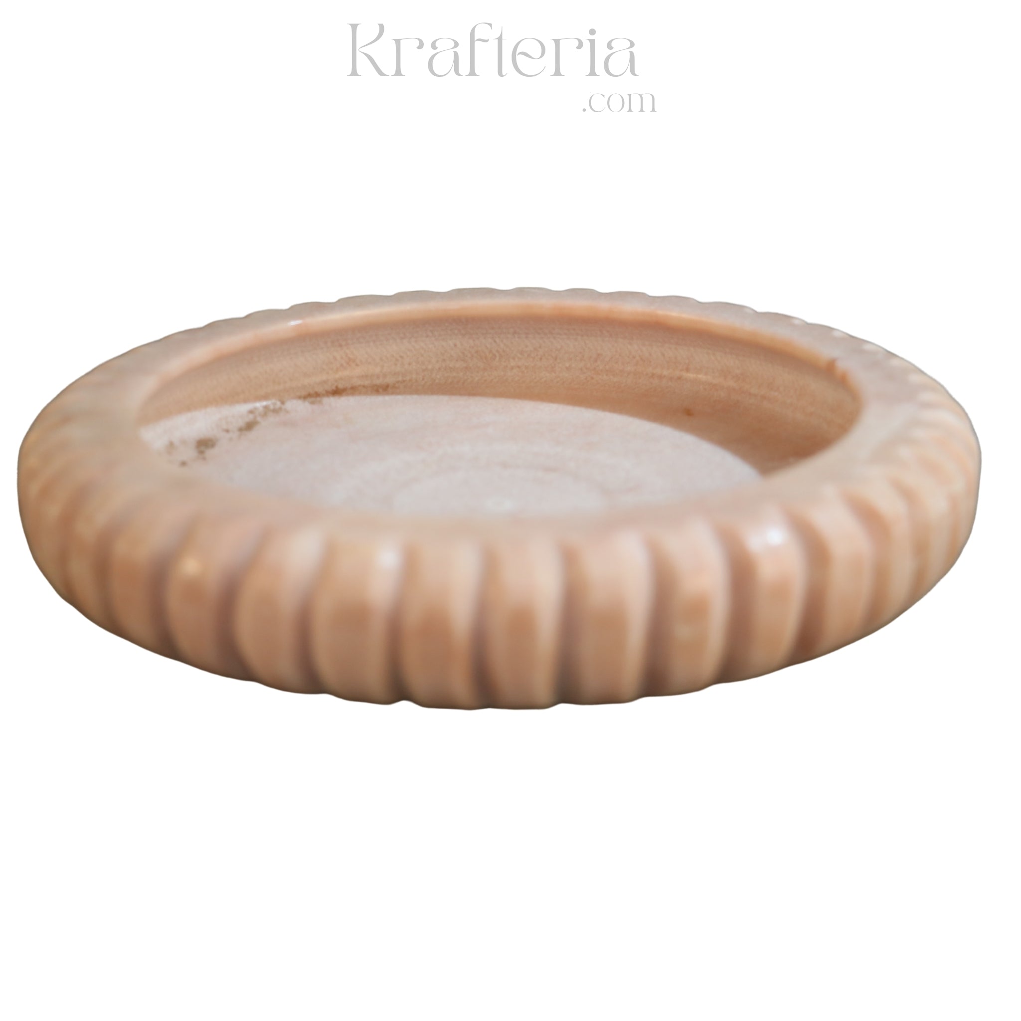 Handcrafted Marble Urli – Shallow Decorative Bowl