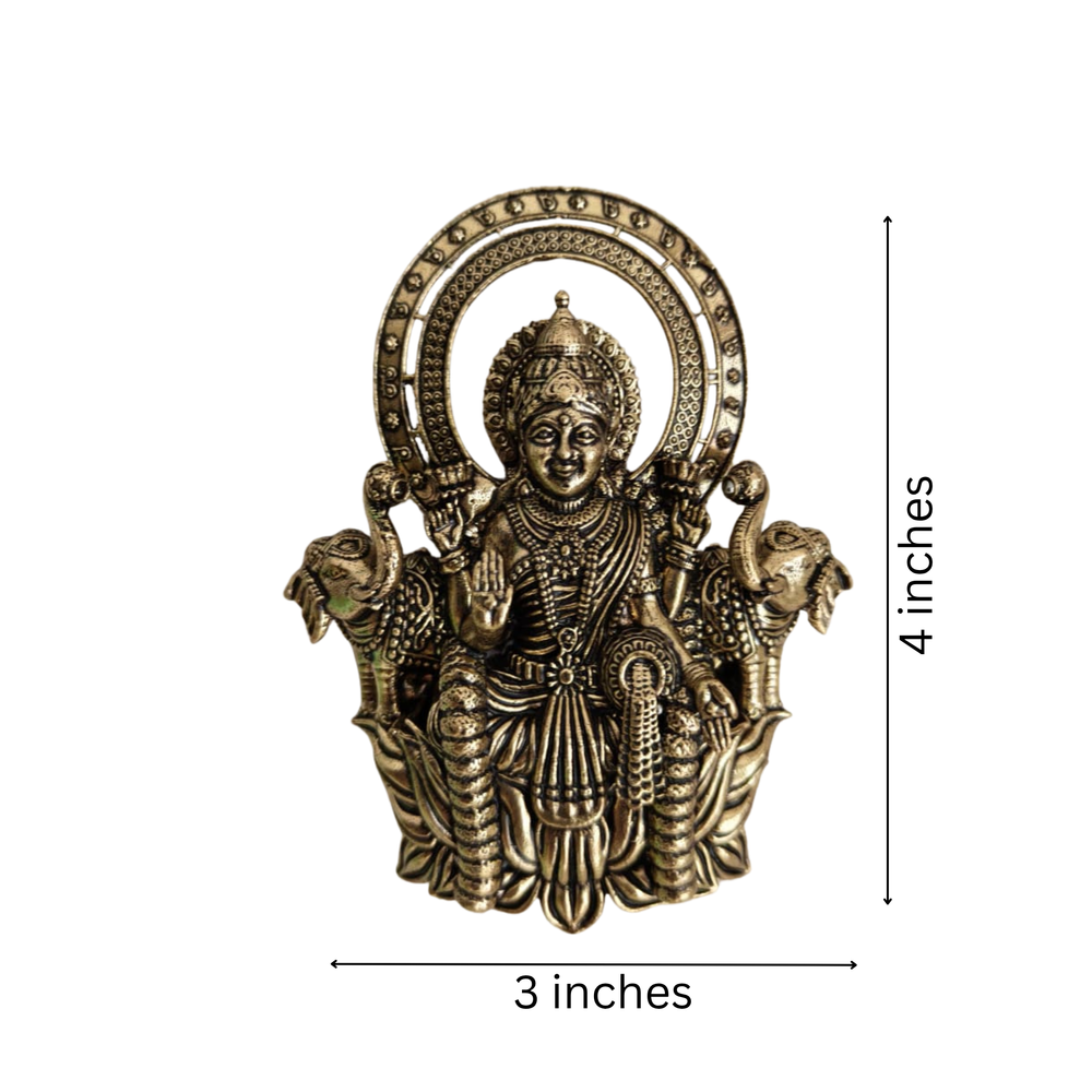 Goddess Lakshmi with Elephants Wall Hanging| Brass Finish Gajalakshmi Wall Hang   Brass Artwork