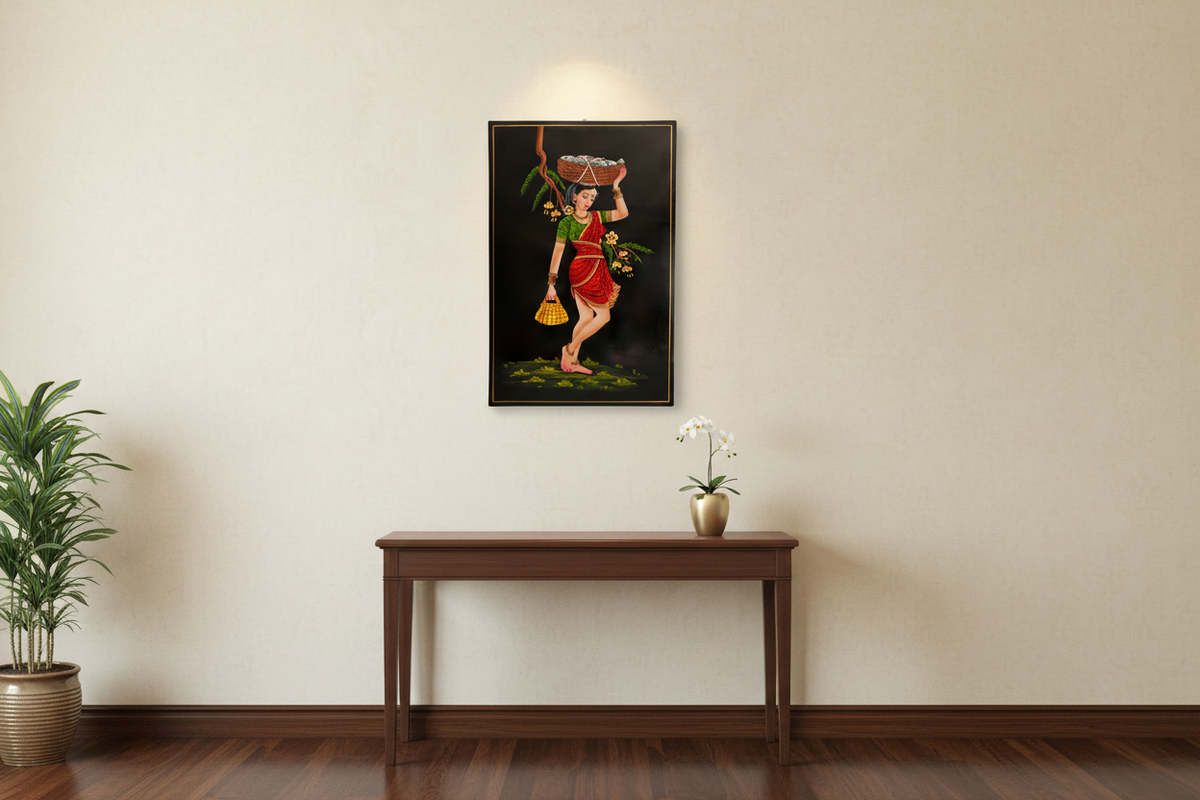 The Fisherwoman Wall Decor - Nirmal Painting   Paintings