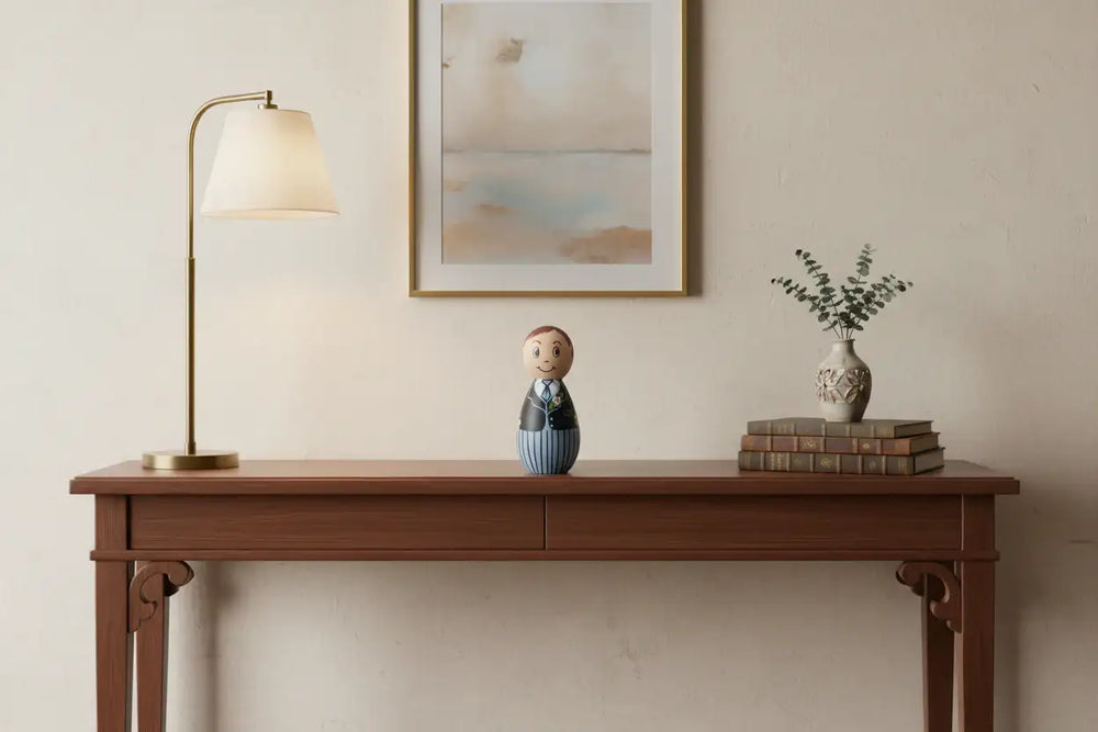 Wooden boy peg doll handmade toy