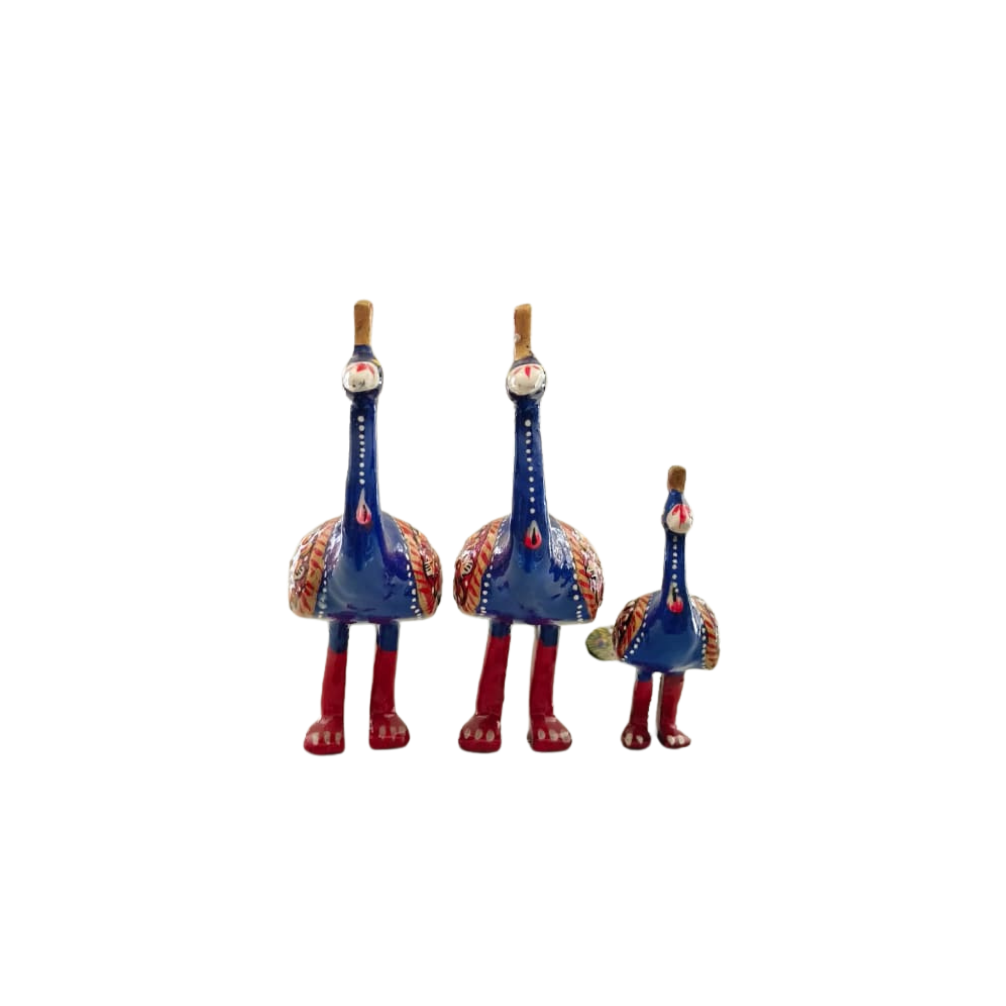Pair of Metal Hand-Painted Meenakari Peacocks | Decorative Art Set