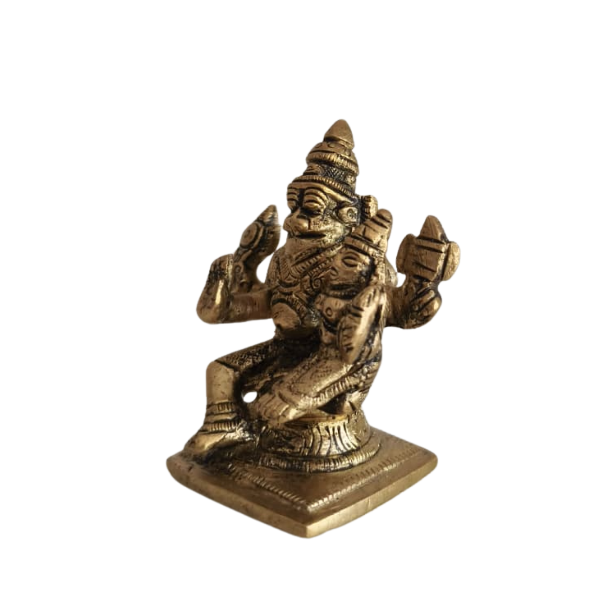 Brass Idol of Lord Narasimha (Man-Lion Avatar of Vishnu)