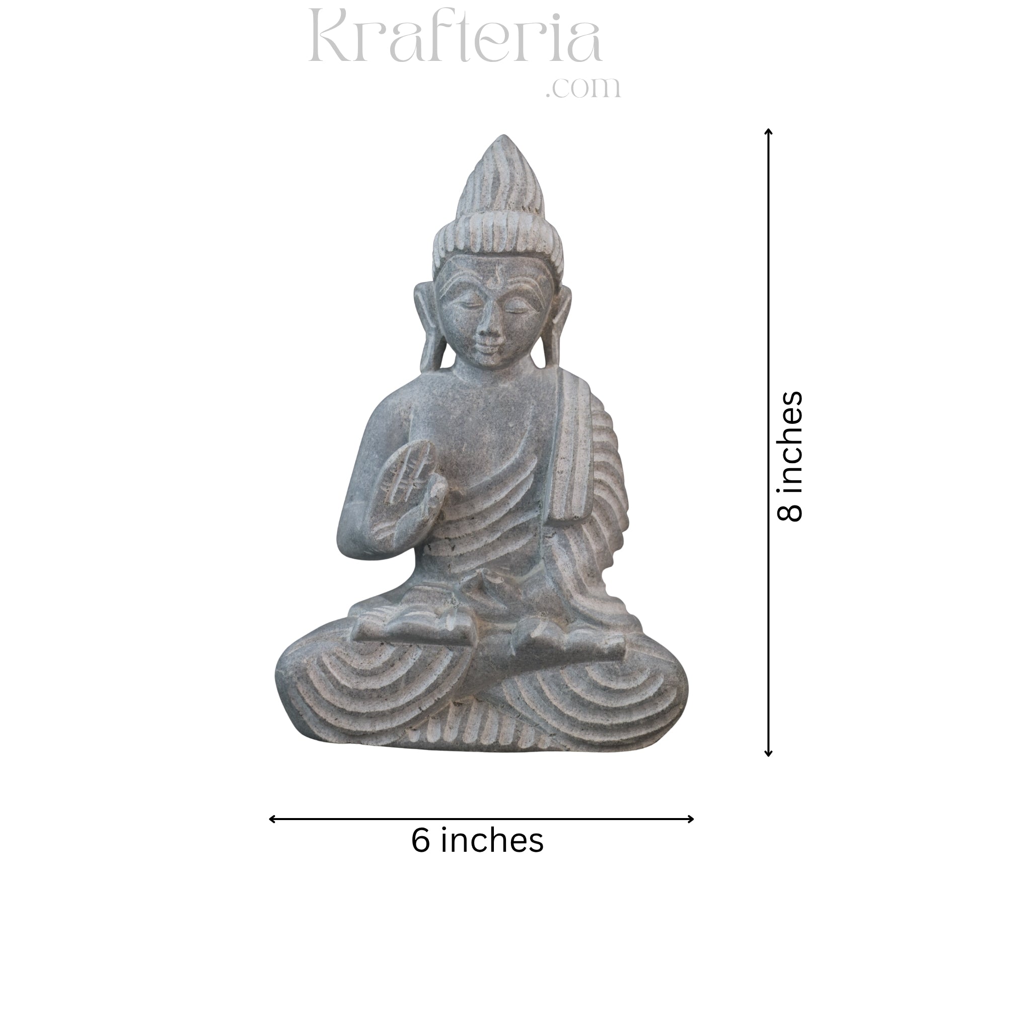 Peaceful Buddha Figurine – Soft Stone Decorative Idol