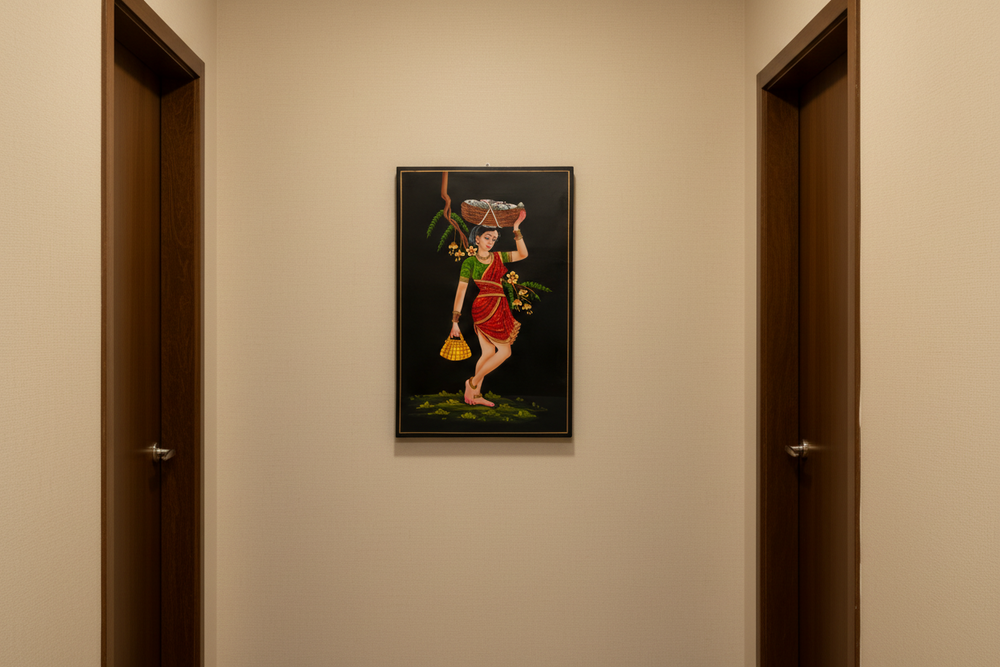 Traditional Nirmal art of fisherwoman