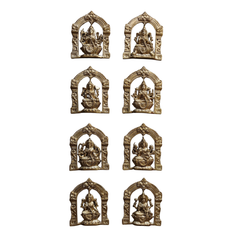 Brass Ashtalakshmi Wall Hanging Panel Set for Pooja Decor   Wall Art Panel