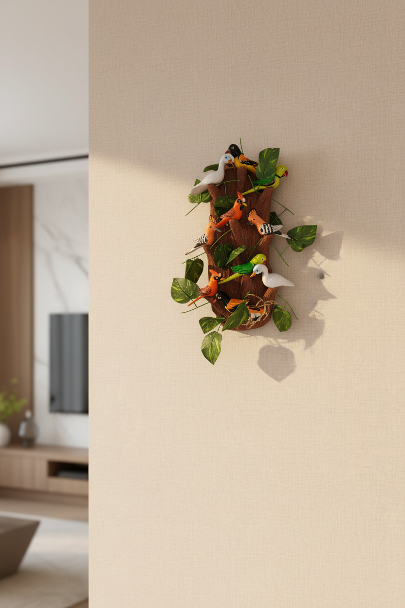 Nirmal Tree of Birds Wall Décor – Folk Art from Telangana   Wooden Toy