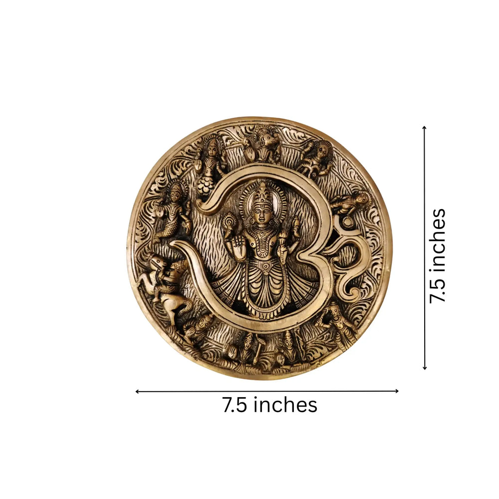 Vishnu Avatar and Goddess Durga in the center   Brass Ware