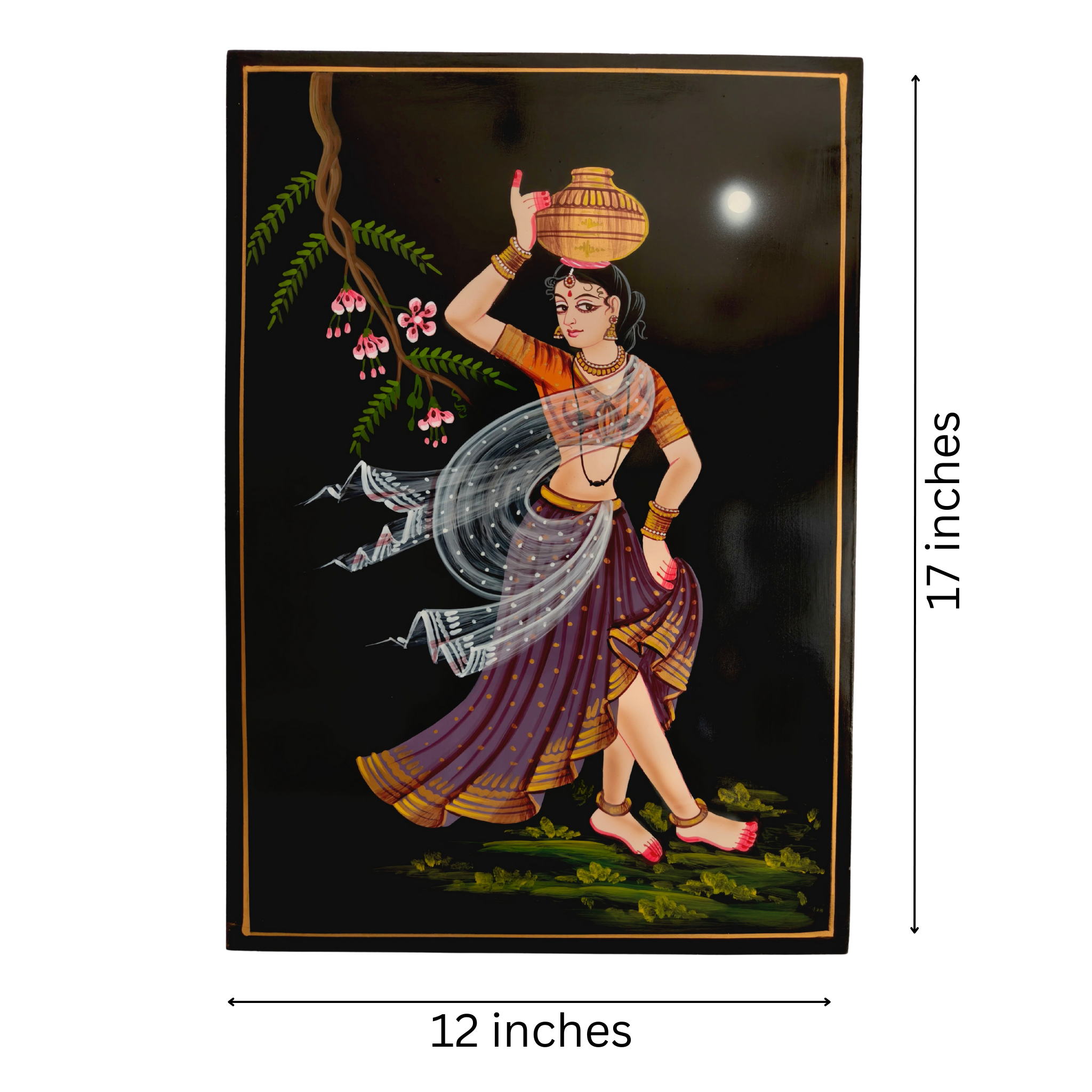 Nirmal painting water pot lady