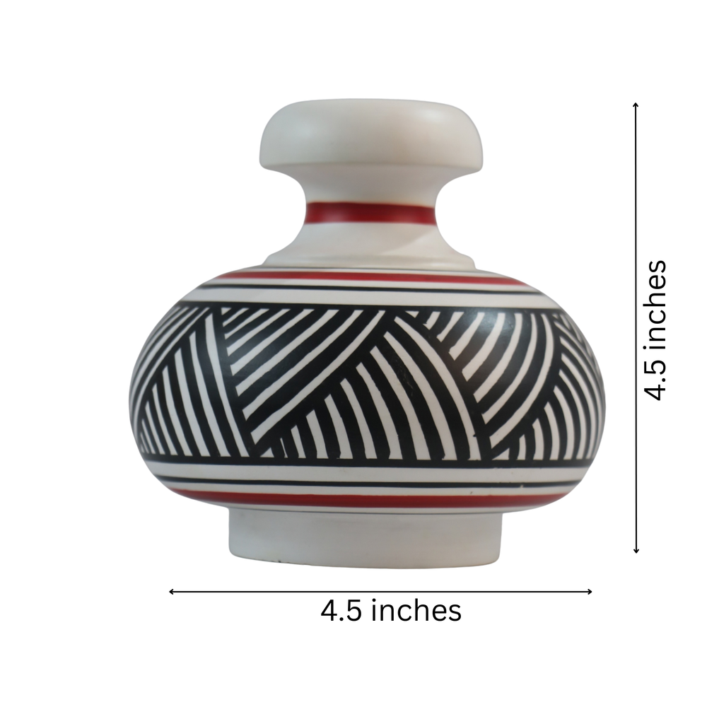 Hand-painted artisan flower vase with toxin-free colors