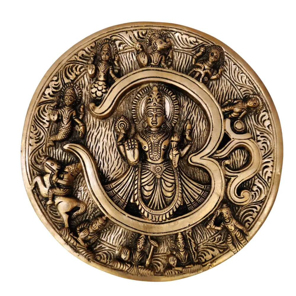 Vishnu Avatar and Goddess Durga in the center   Brass Ware
