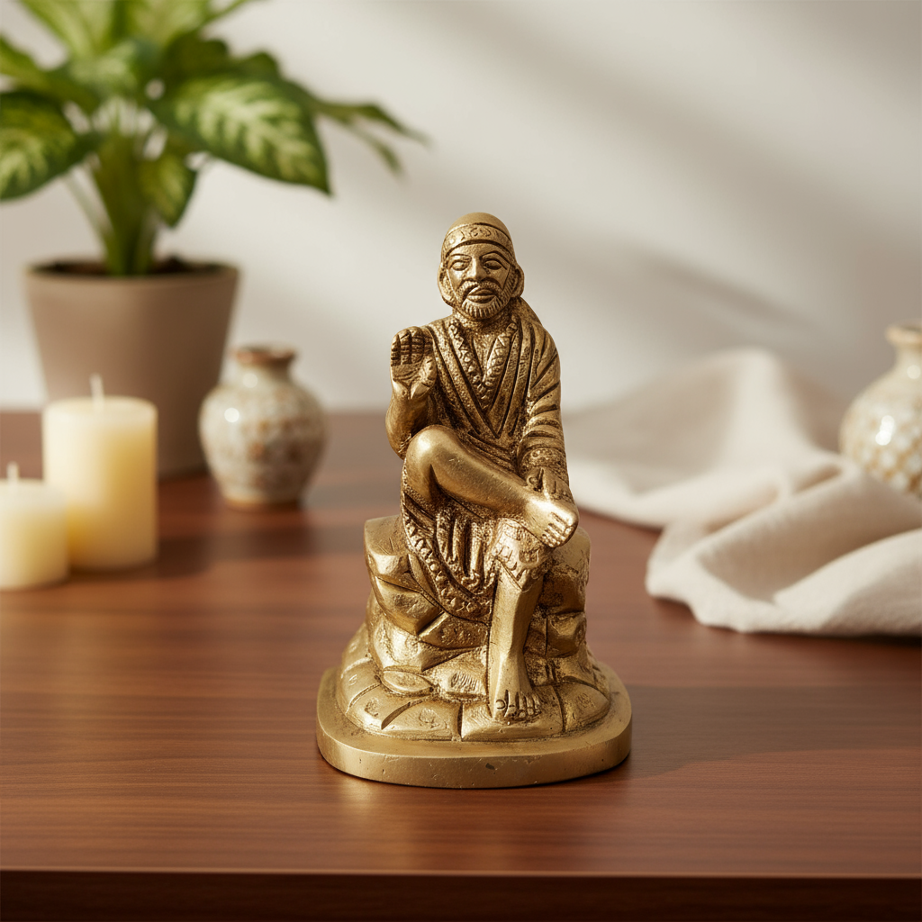 Brass Sai Baba Idol: Symbol of Love, Compassion, and Universal Faith