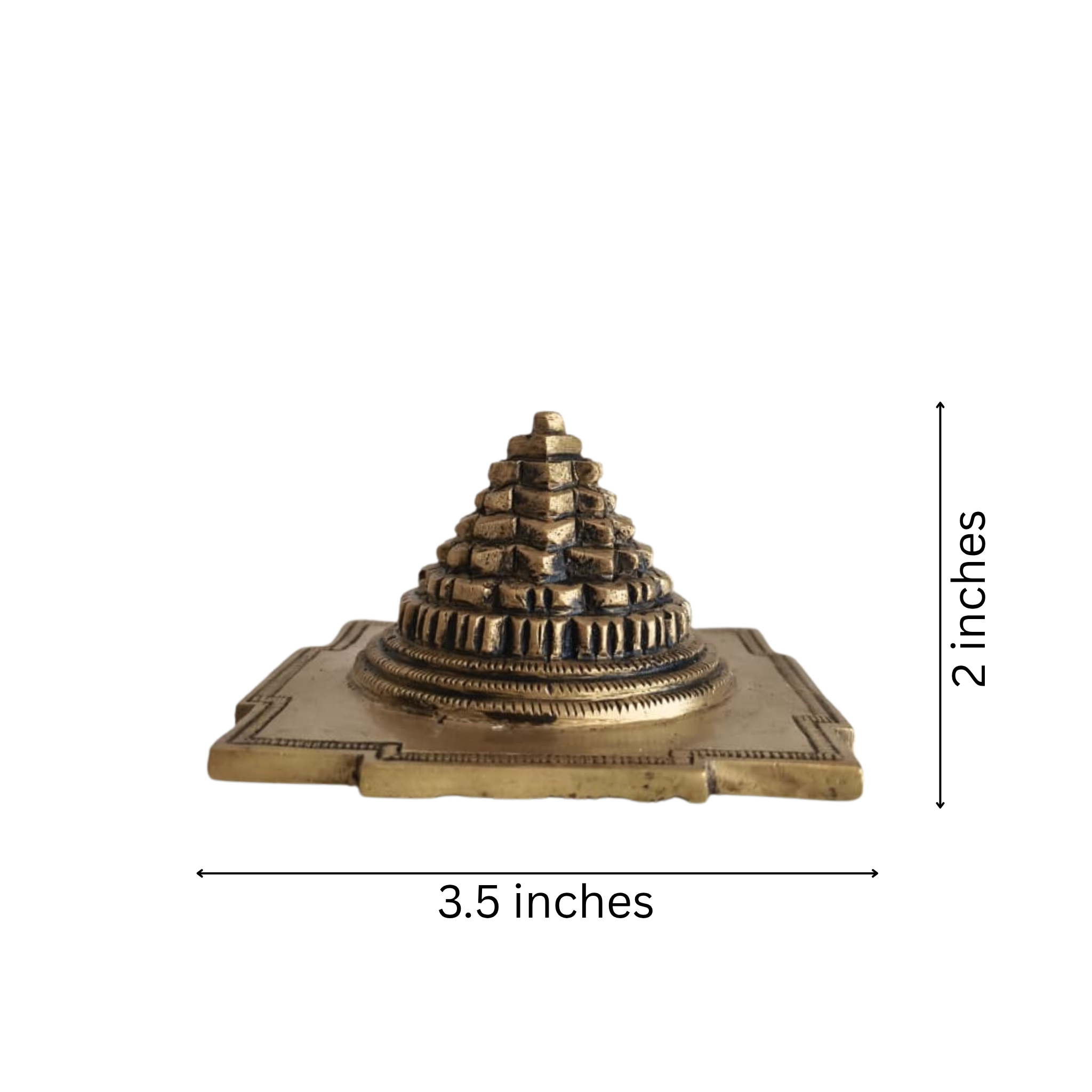 Solid Brass Shri Yantra (Shree Chakra) Meru | Auspicious Pooja & Vastu Prosperity Symbol