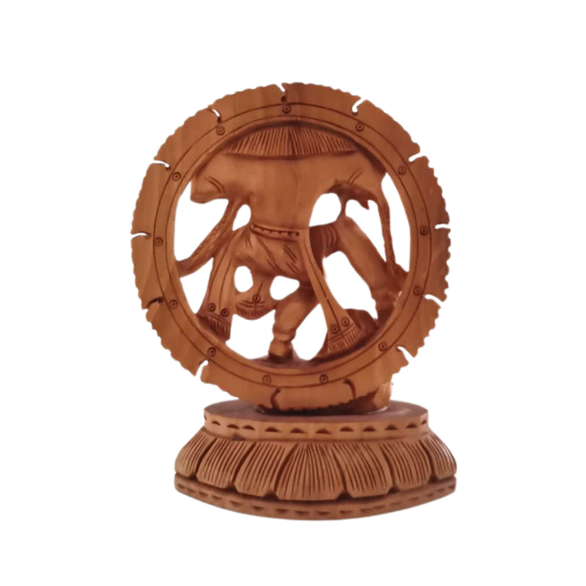 Intricately Carved Wooden Nataraja | Lord Shiva Cosmic Dance Statue