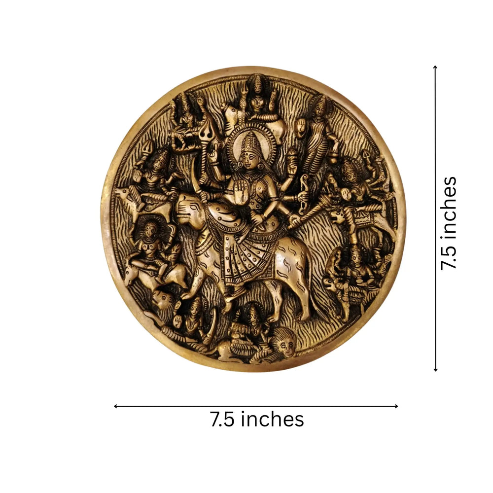 Vishnu Avatar and Goddess Durga in the center   Brass Ware