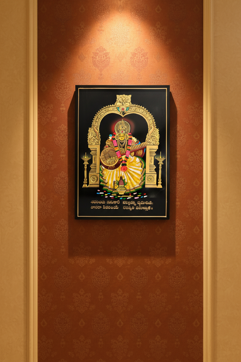 Divine Goddess Saraswati Nirmal Painting   Paintings