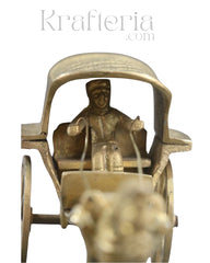Antique Brass Horse Chariot – Exquisite Craftsmanship from India