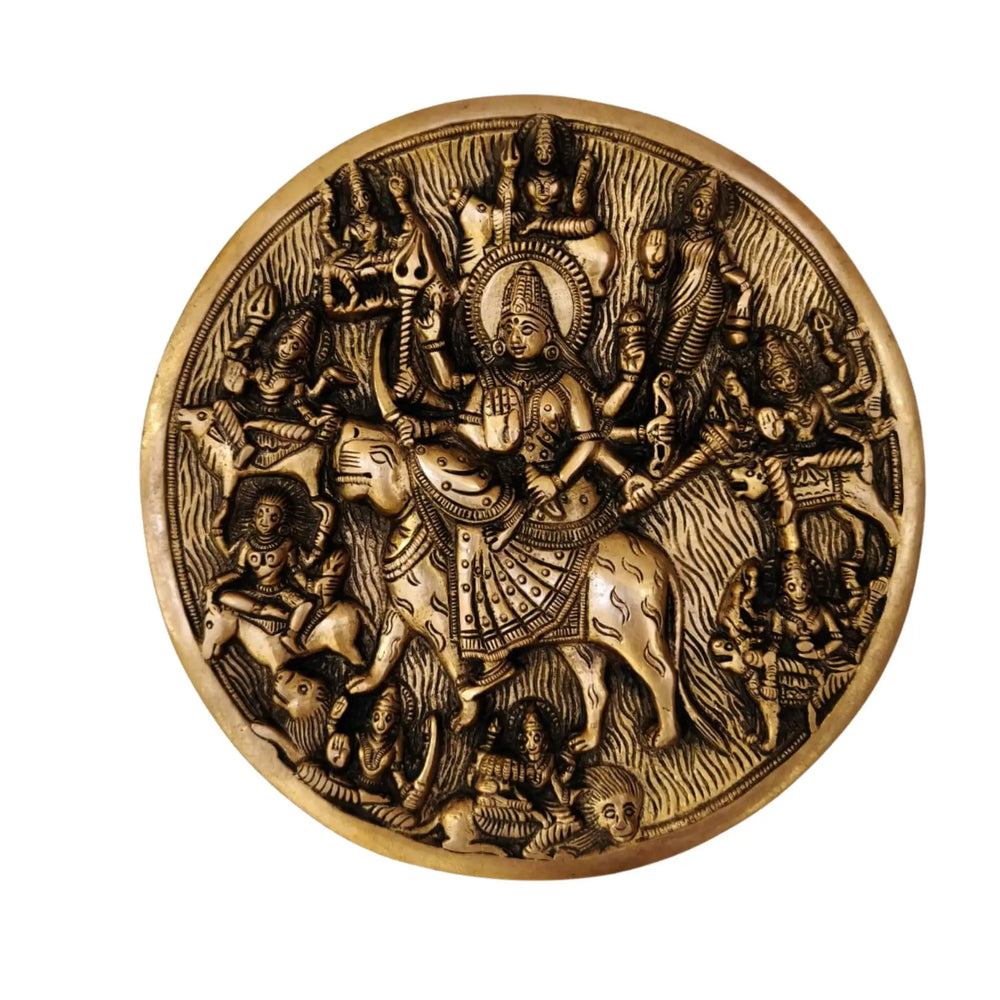 Vishnu Avatar and Goddess Durga in the center   Brass Ware