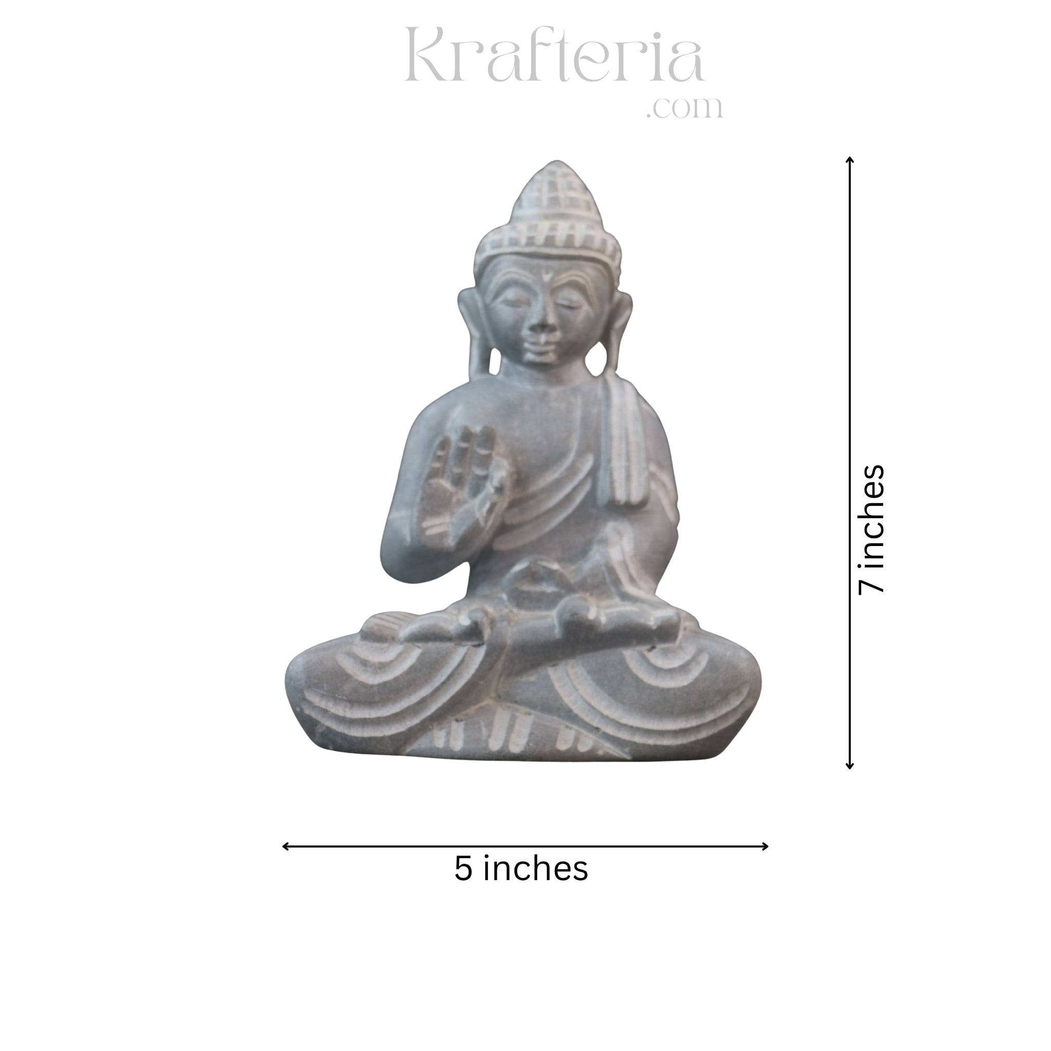 Peaceful Buddha Figurine – Soft Stone Decorative Idol