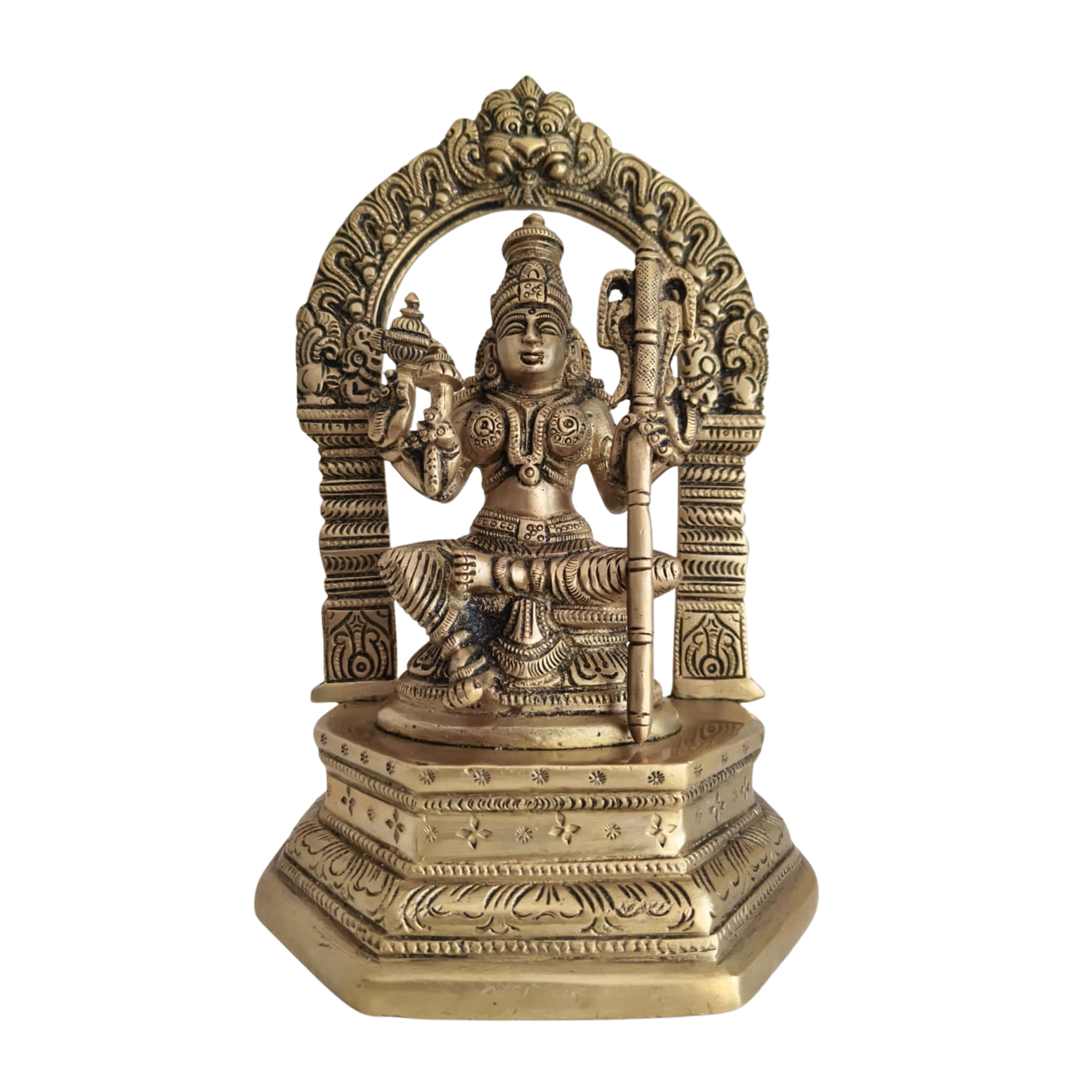 Divine Brass Annapoorna Devi Idol - Goddess of Food & Nourishment