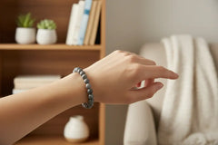 Picasso Jasper Beaded Bracelet – Gray Stone Healing Bracelet   Fashion