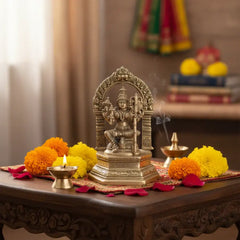 Divine Brass Annapoorna Devi Idol - Goddess of Food & Nourishment   Brass Ware