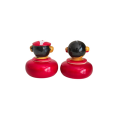 Etikoppaka Miniature Wedding Couple Kumkuma Bharani (Sindoor Box)