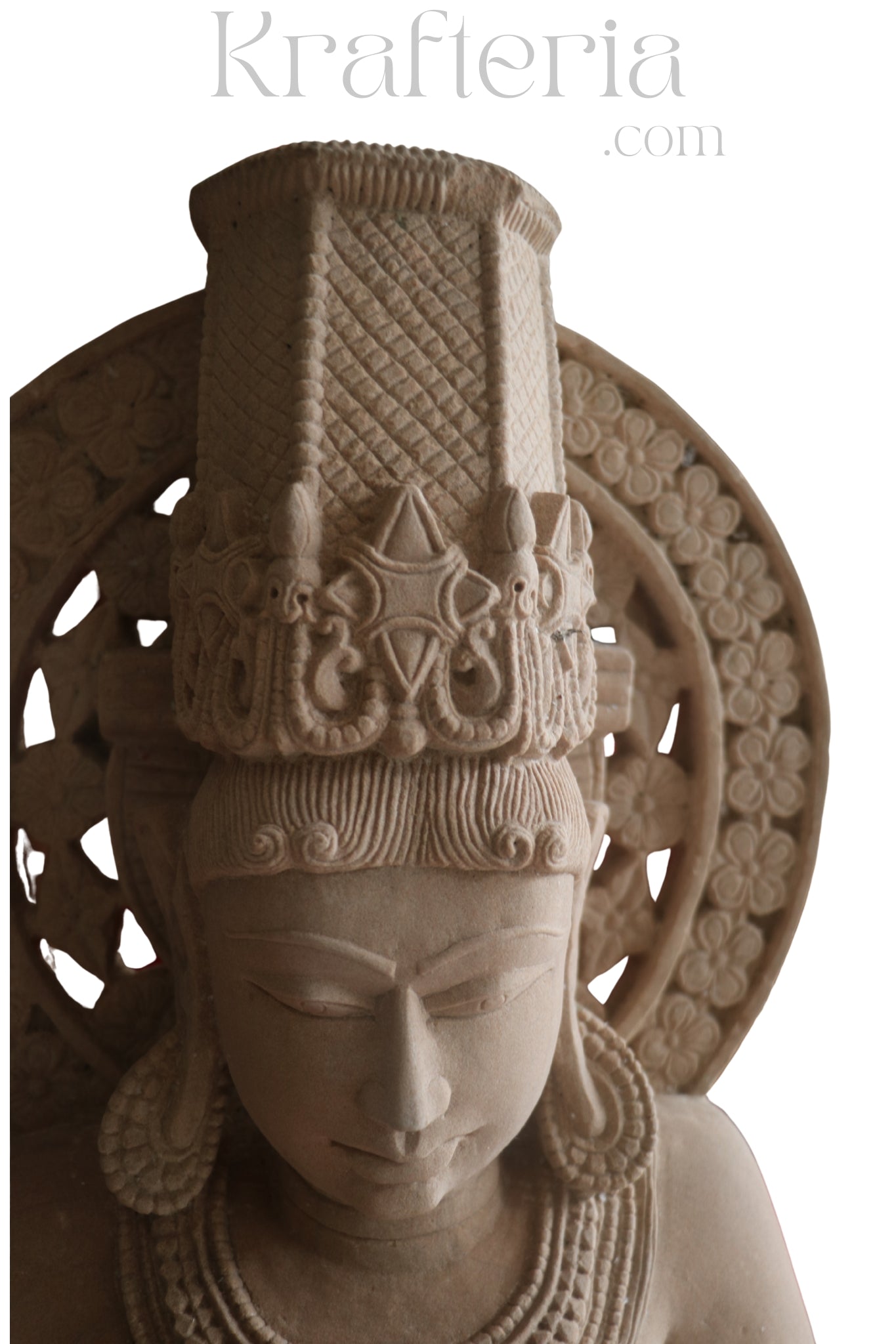 Ancient Indian Sandstone Sculpture of a Divine Being (Deva/Gandharva)