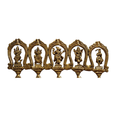 Dashavatara Brass Wall Panel - Rectangular 10 Avatars of Lord Vishnu Wall Hanging   Brass Artwork