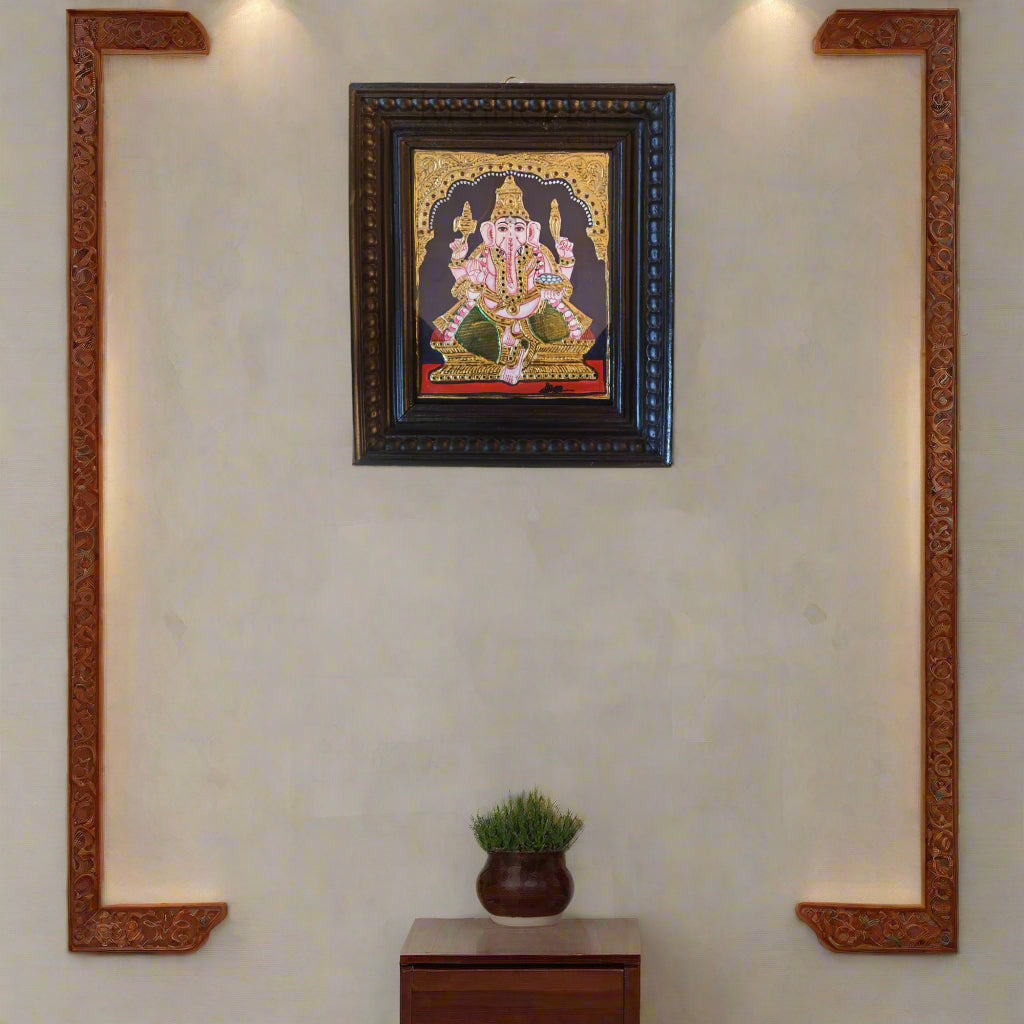 Divine Presence: Lord Ganesha in Tanjavur Style