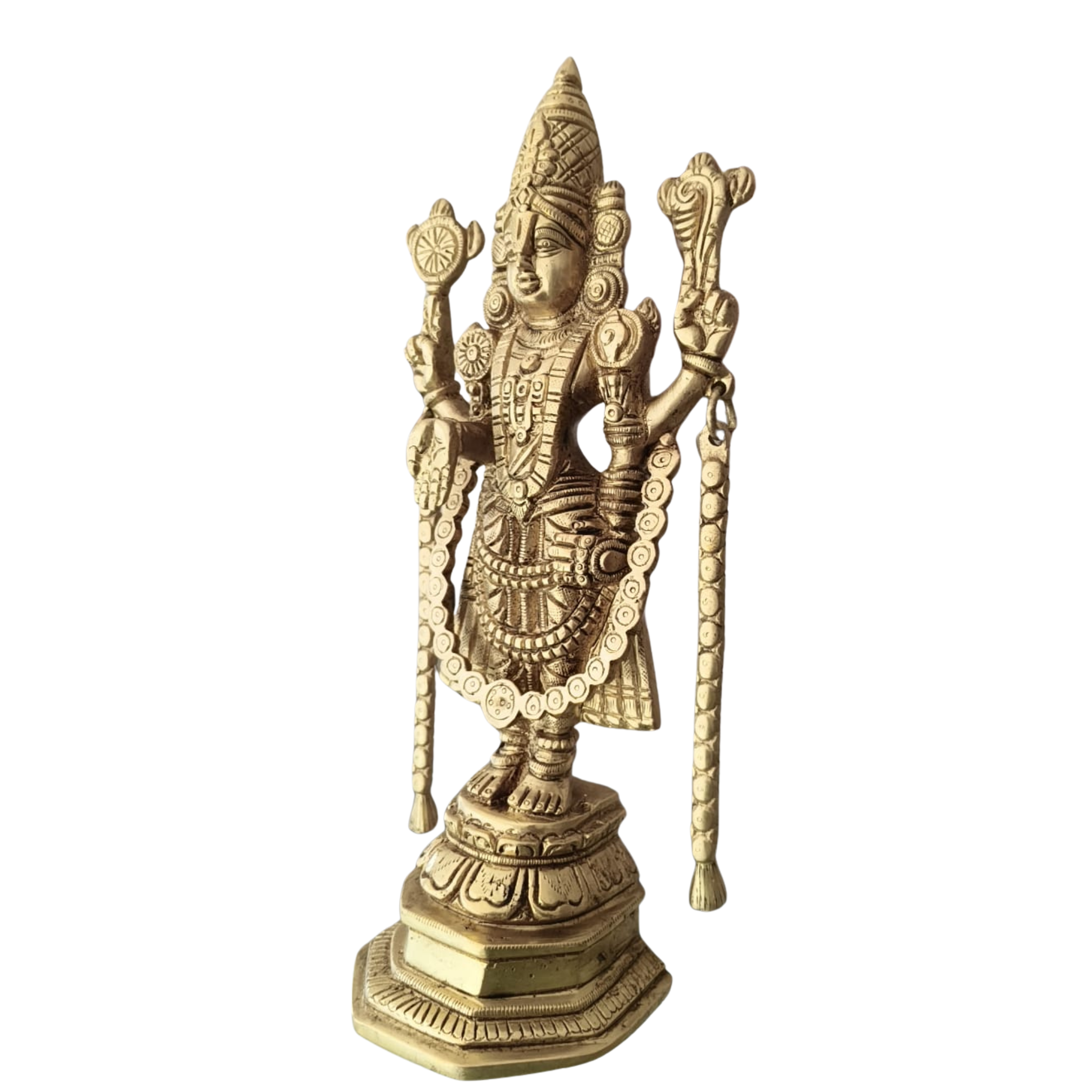 Brass Lord Venkateswara (Balaji) Idol: Embodiment of Prosperity and Grace