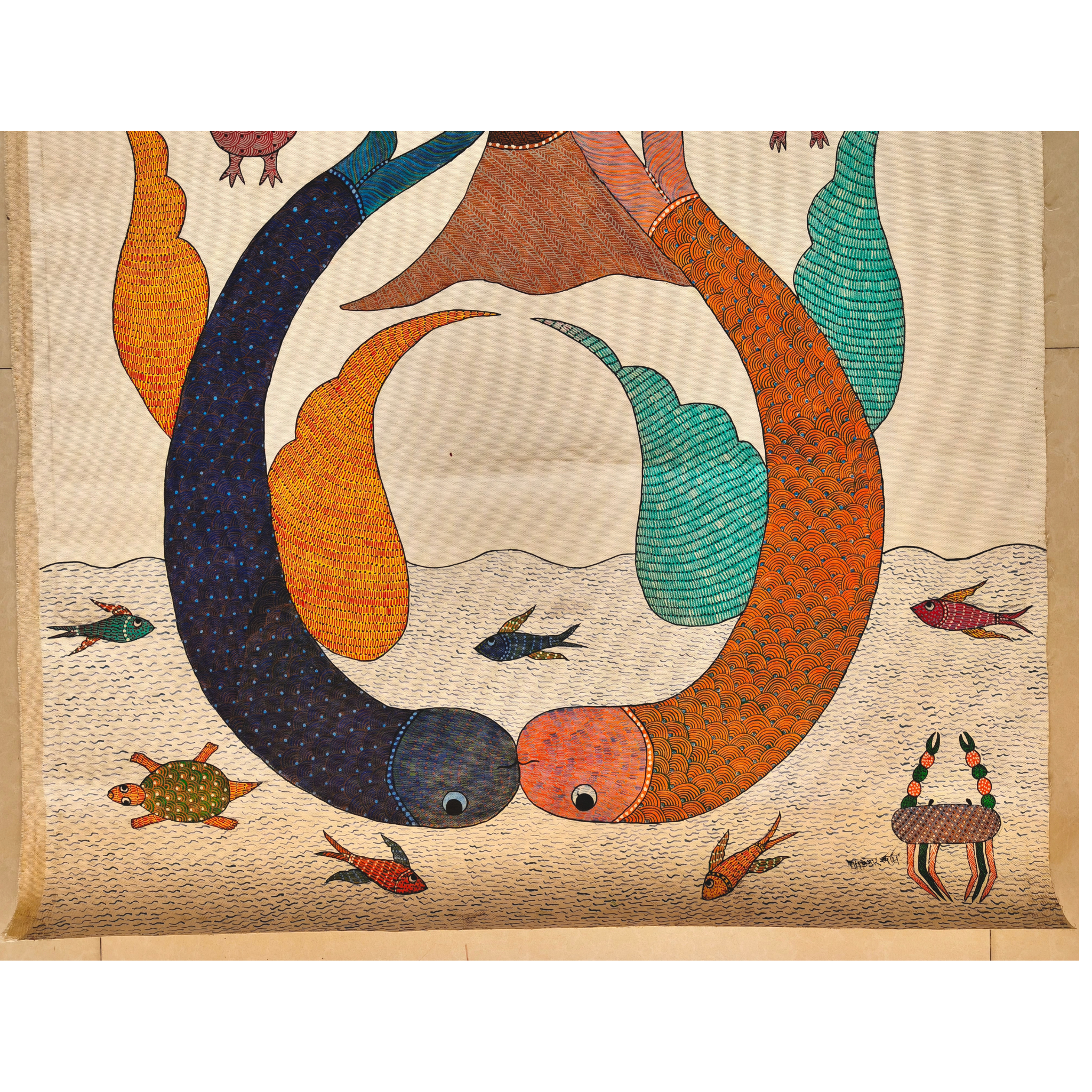 Circle of Life - From Roots to Rivers Gond Painting   Paintings