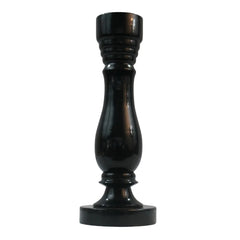 Hand-painted wooden decorative vase with floral design