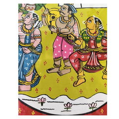 Traditional Indian Narrative Scroll Art - Cheriyal Folk Art Painting   Cheriyala Painting