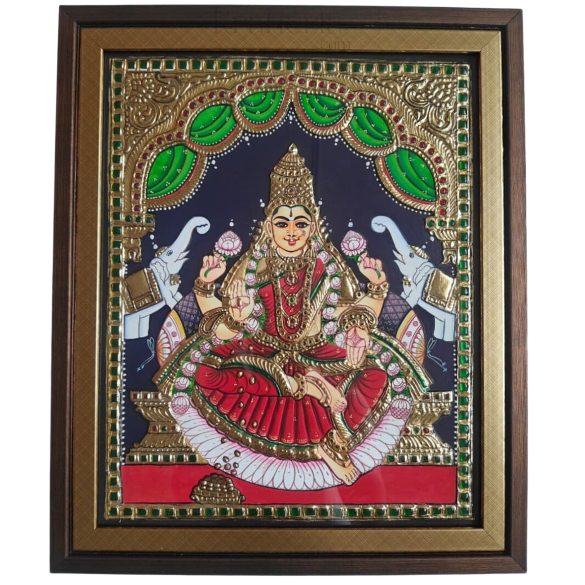 Beautiful Laxmi Devi Thanjavur Painting – Timeless Indian Craft