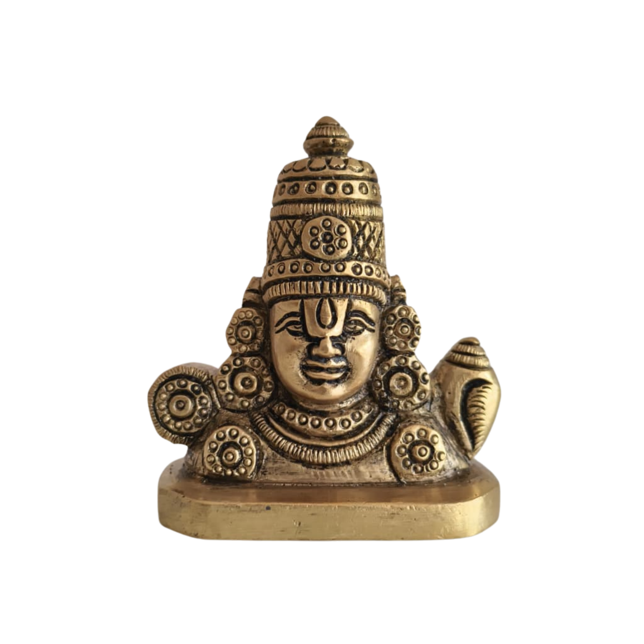 Brass Lord Venkateswara Face Idol (Tirupati Balaji)