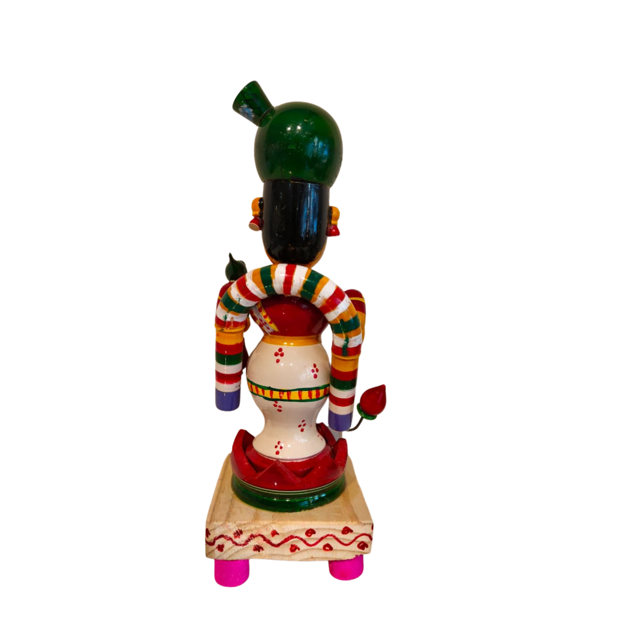 Lakshmi in Padmasana – Authentic Etikoppaka Wooden Idol of Prosperity