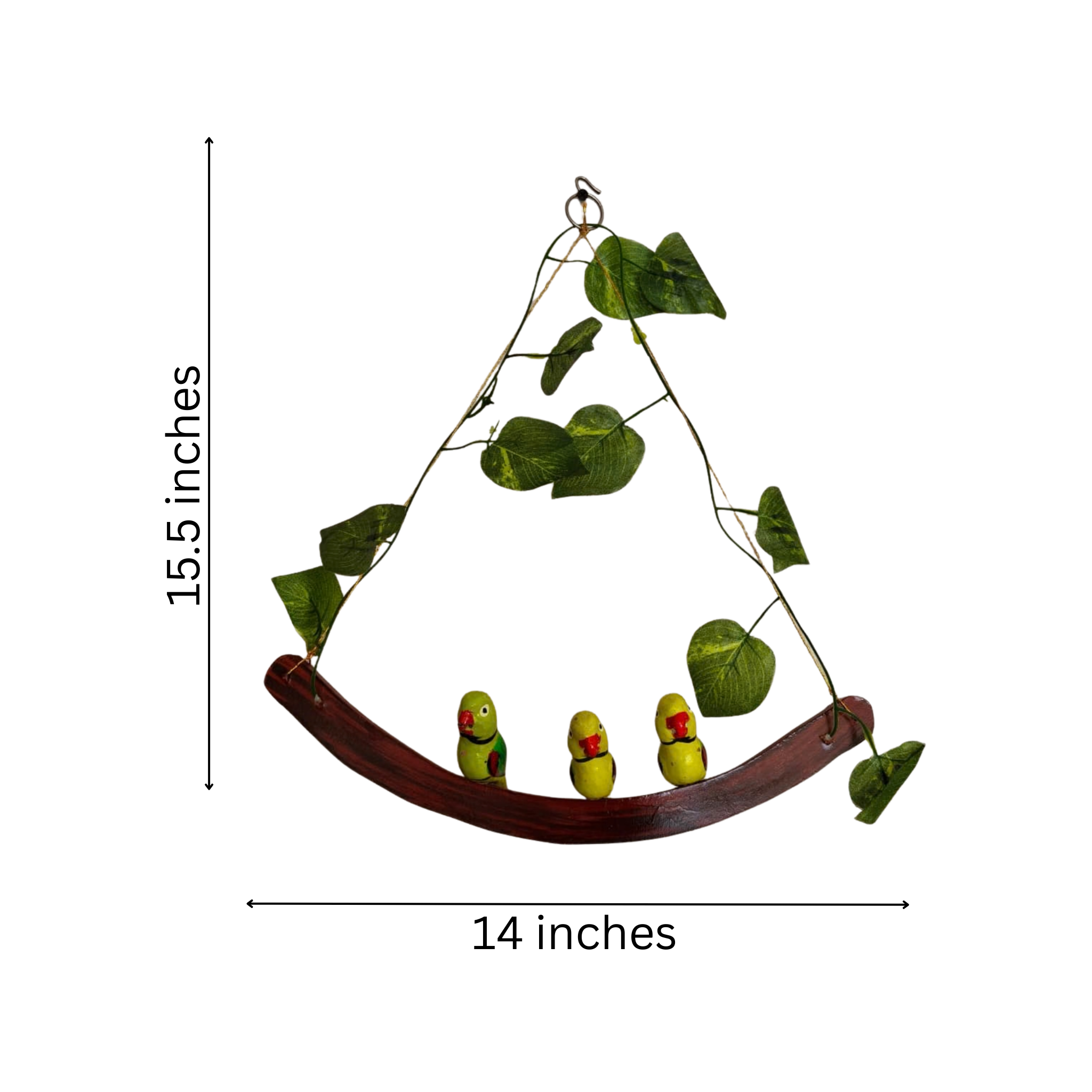 Traditional Nirmal parrot family home wall decor