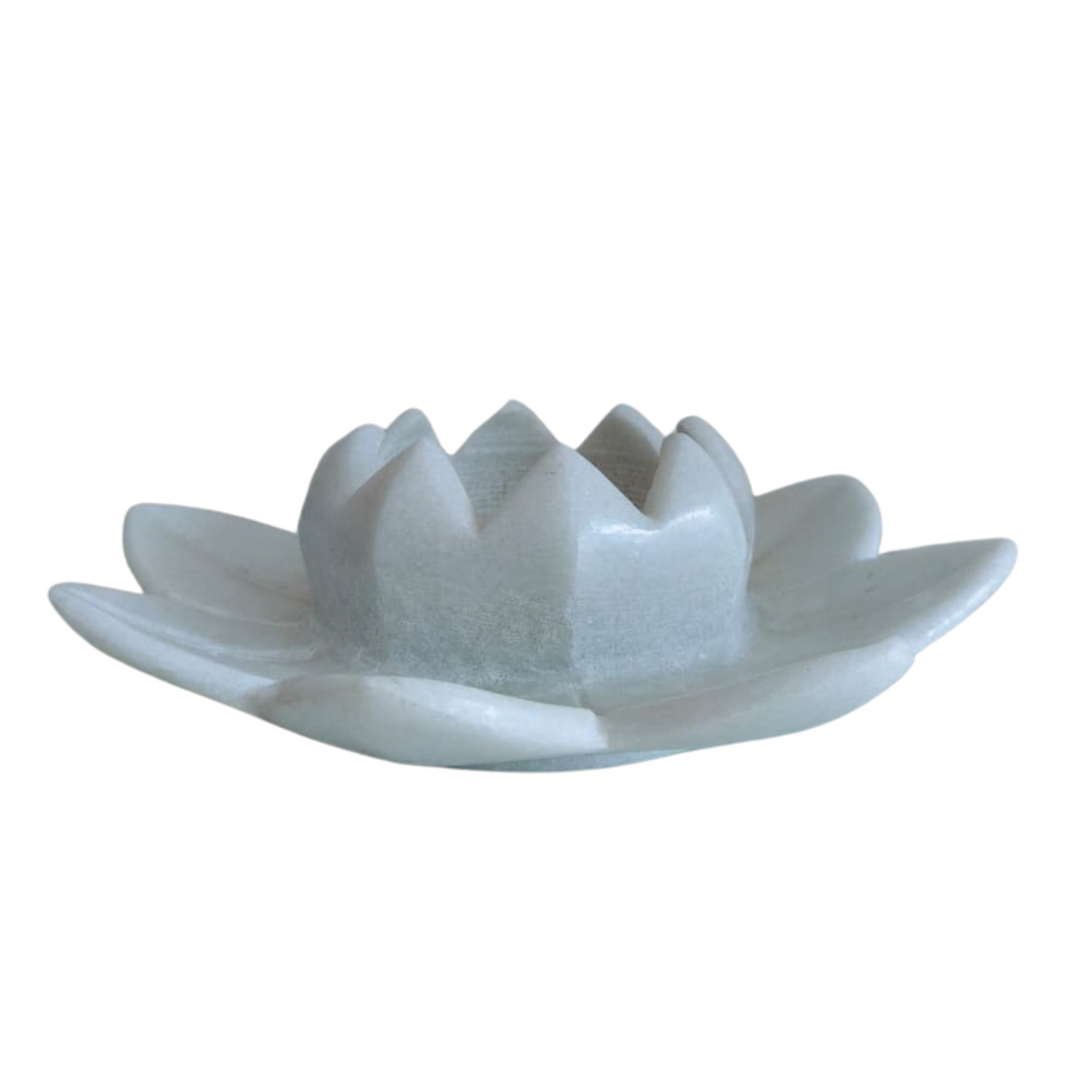 Marble Lotus Flower Candle Stand – Artistic and Serene Accent   Marble Soft Stone