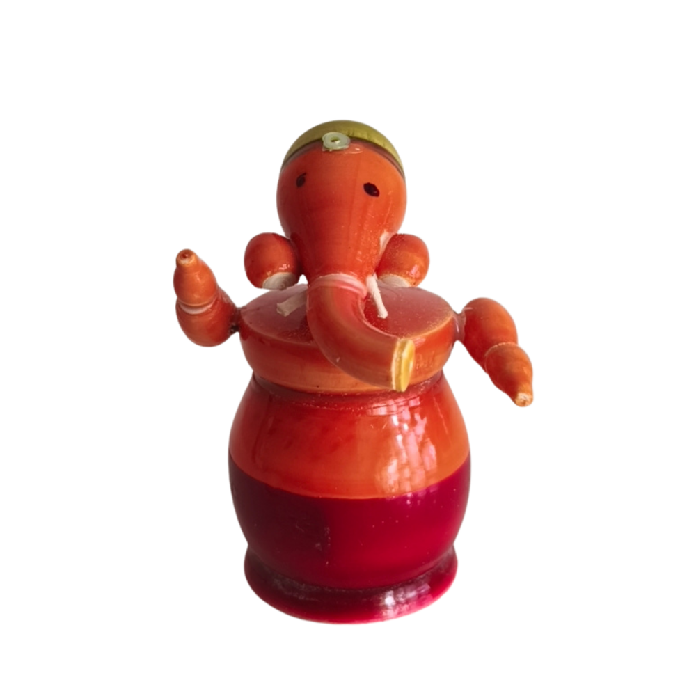 Vibrant Etikoppaka Lord Ganesha - Glossy Green and Red Lacquer Art   Etikoppaka Lacquerware